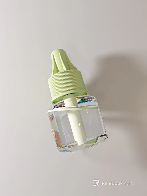 Wall Mounted Soap Dispenser Transparent Bottle with Light Green Pump Essential Daily Life Household Item 3d model 