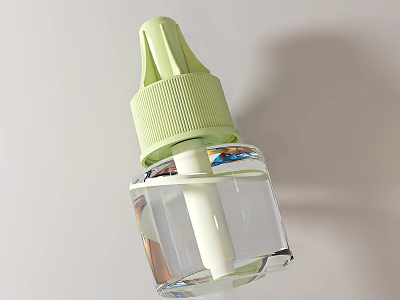 Wall Mounted Soap Dispenser Transparent Bottle with Light Green Pump Essential Daily Life Household Item 3d model