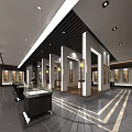Traditional Art Gallery Interior With Framed Paintings And Glass Display Cases