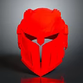Red Fashionable Helmet With Unique Design And Modern Protective Features