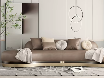 Light Luxury Multiplayer Sofa Sofa 3d model