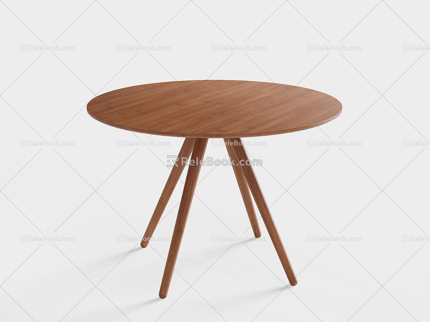 MESA Wooden Round Dining Table 3d model