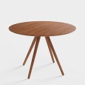 MESA Wooden Round Dining Table 3d model