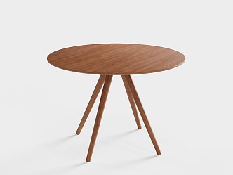 MESA Wooden Round Dining Table 3d model