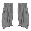 Pair of Gray Soft Fabric Curtains for Modern Window Treatment and Home Decor