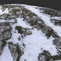 Natural Microtopography Featuring Rocky Terrain Snow Patches And Sparse Grass