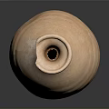 Hand Carved Terracotta Vase With Striped Patterns And Elegant Elongated Body