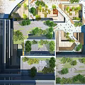 Urban Landscape Design With Rooftop Gardens Greenery And Pedestrian Walkways