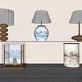 New Chinese Style Table Lamp 3d model