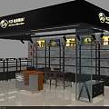 Wallace Fried Chicken Specialty Storefront With Glass Walls Display Shelves And Counter