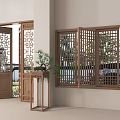 Chinese Style Wooden Screens and Doors with Intricate Carved Patterns for Interior Decor