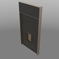 Black Double Doors With Textured Surface And Gold Accent Handle In Modern Design