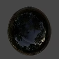 Modern Black Tactical Weapon Helmet With Sleek Shiny Surface And Face Shield
