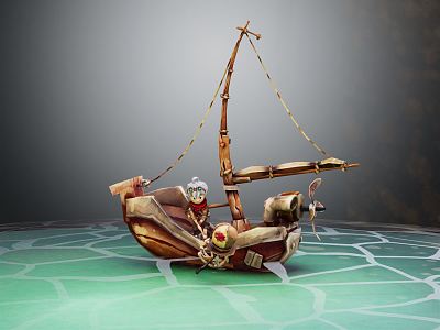 Modern Ship Cartoon Pirate Ship Pirate Ship Flying Pirate Ship Flying Ship 3d model