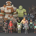 Game and Movie Characters 3D Models with Diverse Costumes and Unique Designs
