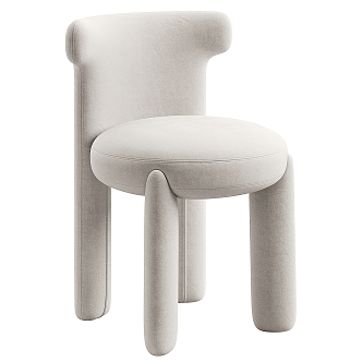 Modern Single Chair Leisure Chair Dining Chair Fabric Single Chair Fabric Dining Chair 3d model