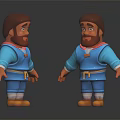 Two 3D Cartoon Characters With Blue Outfit Brown Hair And Similar Design