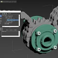 Mechanical Chain Gear Assembly With Metal Shaft And Industrial Components