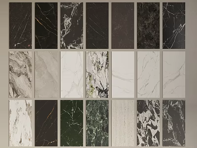 Marble Wall Panels With Various Textures And Different Color Options For Interior Design 3d model