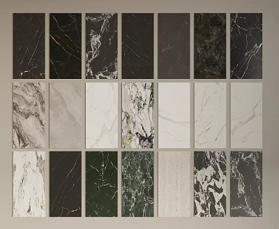 Marble Wall Panels With Various Textures And Different Color Options For Interior Design 3d model
