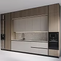 Modern Kitchen Interior Design With Wooden Light Grey Cabinets Stone Countertop And Appliances
