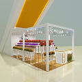 Modern Flower Shop Interior With Colorful Fresh Flowers Display Shelves And Wooden Counter