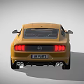 Yellow Ford Mustang Two Door Sports Car Modern Exterior Design With Sleek Body