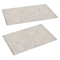 Light Beige Square Area Rug With Diamond Pattern And Soft Texture