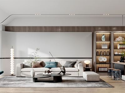 Modern Living Room & Dining Room model