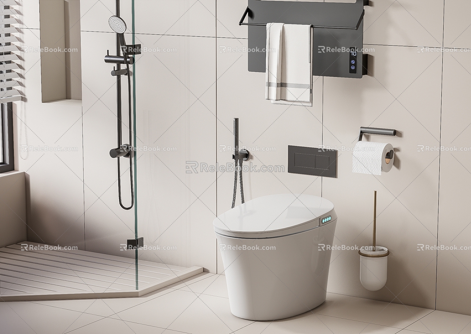 Smart toilet toilet 3d model