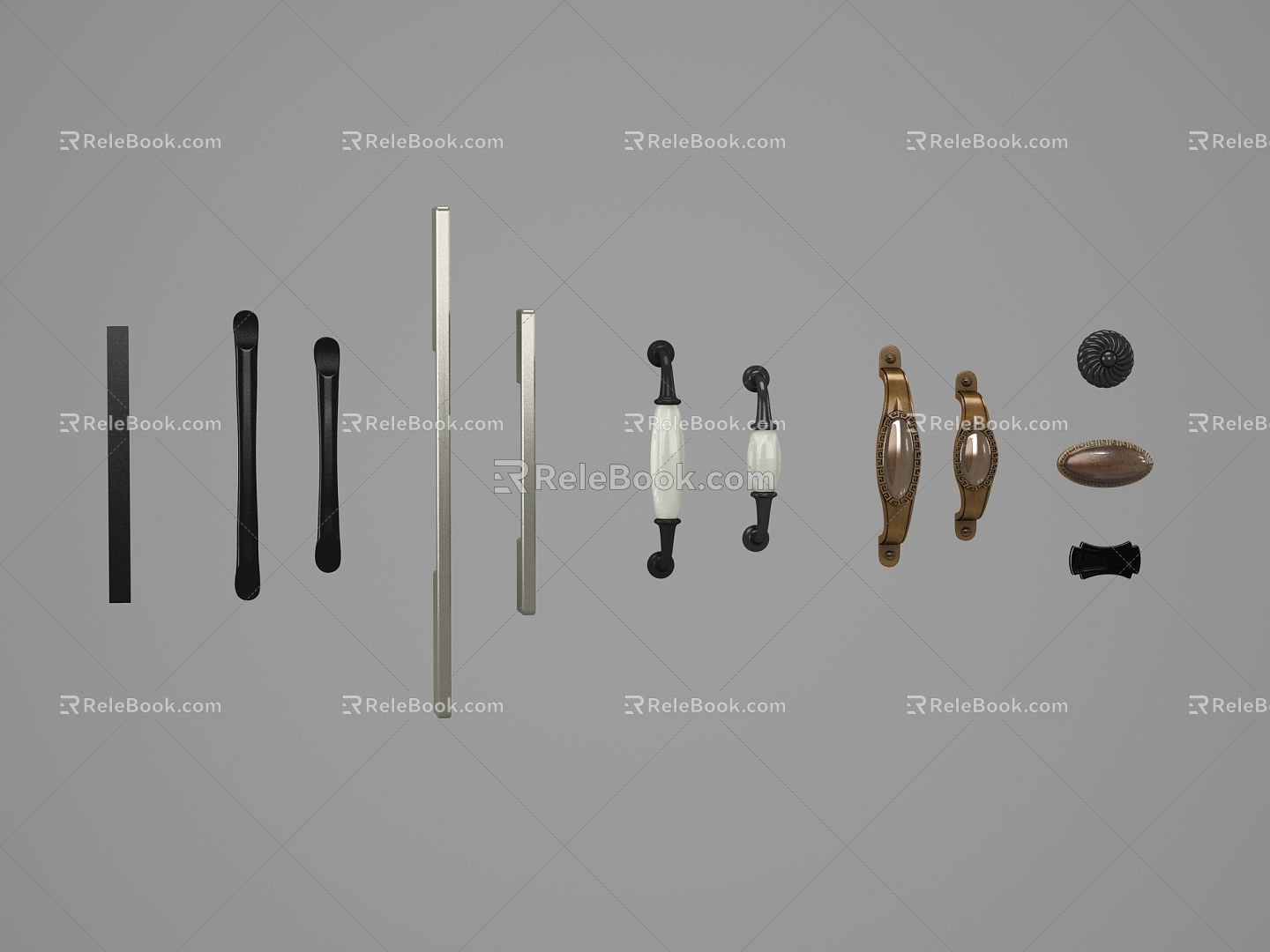 Classical hardware handle 3d model