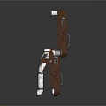 Industrial Rusty Metal Mechanical Arm Equipment With Different Sizes Wheels And Structural Parts