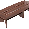 Wooden Conference Table Modern Rectangular Design With Central Groove And Sturdy Legs For Office Meetings
