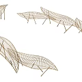 Modern gallery structure 3d model