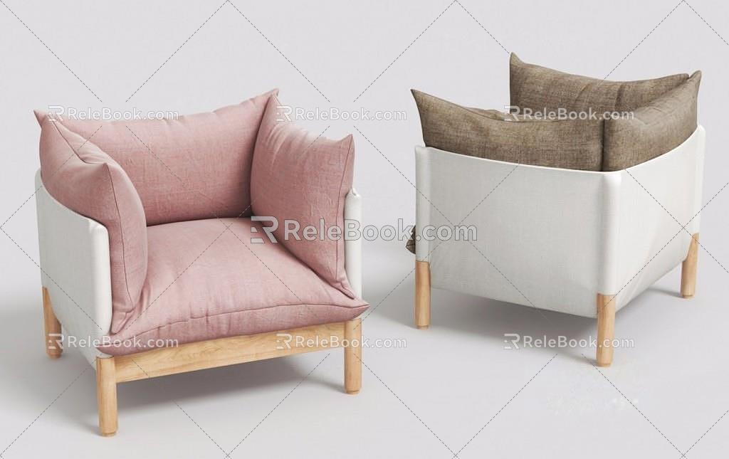 Single sofa 3d model