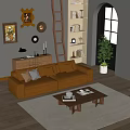 Modern Sofa Coffee Table Combination Sofa Coffee Table 3d model