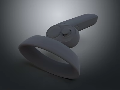 Sleek Wireless Computer Headphone And Smart Bracelet With Modern Ergonomic Design 3d model