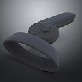 Sleek Wireless Computer Headphone And Smart Bracelet With Modern Ergonomic Design