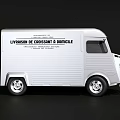 White Vintage Panel Van With Classic Exterior Design And Smooth Body Styling