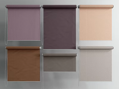 Modern roller blind curtain 3d model Modern roller blind curtain 3d model