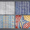 Stylish Square Rugs with Various Colorful Patterns and Modern Designs for Home Decor