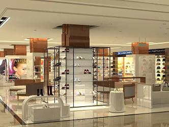 Modern shopping mall shopping mall footwear store 3d model