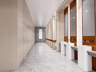 Public toilet Modern toilet 3d model