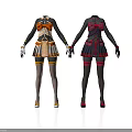 Fashion Mannequins Wearing Decorative Dresses With Bowknot Short Skirts And Sleeves