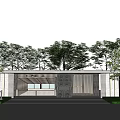 Modern gate entrance gate house 3d model