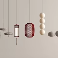 Hanging Decorative Lanterns With Various Modern Designs And Textured Surfaces For Home Decor