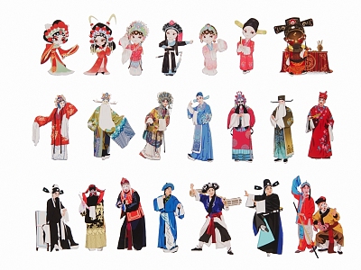 2D Peking Opera Characters model