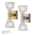 Modern Glass Wall Sconces With Textured Shade And Brass Silver Metal Base