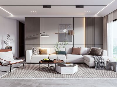 modern living room model