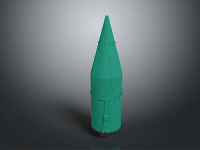 Industrial Green Conical Equipment Featuring Detailed Layered Structure And Smooth Surface 3d model